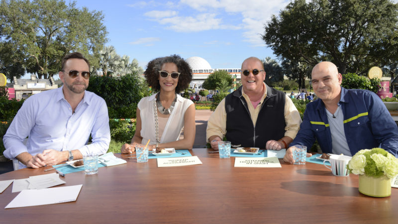 THE CHEW - "The Chew" celebrates the 20th Epcot International Food and Wine Festival from Walt Disney World, airing October 12-16, 2015. Bellamy Young (ABC's "Scandal") is the guest, Wednesday, October 14, 2015.   "The Chew" airs MONDAY - FRIDAY (1-2pm, ET) on the ABC Television Network.   (ABC/Lorenzo Bevilaqua)  CLINTON KELLY, CARLA HALL, MARIO BATALI, MICHAEL SYMON