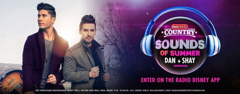 Radio Disney Country Sounds of Summer Dan + Shay Sweepstakes 